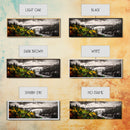 Forest Bridge, Scenic Landscape, River Valley, Canvas Print, Rustic Wall Art, Cabin Decor, Nature Inspired, Living Room Art, Moody Aesthetic