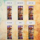 Waterfront Villa, Reflection Art, Framed Canvas Print tropical lakeside retreat, bold sunset colors, living room or dining room decor