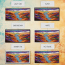 Stream Desert, Flowers, Vibrant Nature Canvas Print, Southwest Landscape Wall Decor, Autumn Living Room Boho Art Style