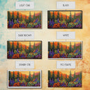 Fall Forest, Pines, Vibrant autumn forest painting with pine trees and colorful foliage, Canvas Print, Fall living room wall art