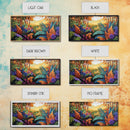 Jungle, Colorful, Leaves, Bold tropical jungle scene with vibrant foliage and golden sunlight, Canvas Print, boho bedroom wall art