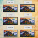 Mountain Trees, Sunset Ridge, Cloudy Peaks, Framed Canvas Print, Nature Inspired Wall Art, Autumn Living Room or Office Decor