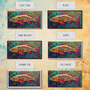 Colorful Fish, Wall, Art, Framed Canvas Print, Boho ocean wall decor, coastal bathroom wall art, whimsical undersea painting kitchen