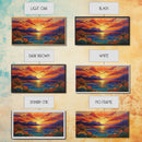 Sunset Coastal, Landscape, Vibrant Colors, Framed Canvas Print, Boho Beach Art, Living Room Wall Decor, Nature Painting, Summer Vibes