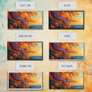 Sunset Coast, Rug, Framed Canvas Print, Sunset Beach Art, Magic Carpet Illustration, Vibrant Coastal Decor, Dreamy Bedroom Art