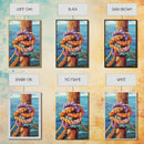 Nautical Knot, Dock, Ocean, Framed Canvas Print, Coastal Wall Art, Beach House Decor, Colorful Seaside Painting, Boat Lover Gift