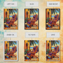 Chair Blanket, Breeze, Shore, Canvas Print, beach chair art, coastal boho decor, sunny retreat wall art, tropical relaxation, porch vibes