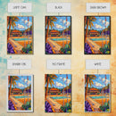 Resort Courts, Palms, Canvas Print, Tropical travel art, boho outdoor decor, living room wall art, vacation dreamscape, palm tree landscape