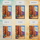 Desert Cliffs and Sea, Coastal Rock Formation, Vibrant Shoreline Scene, Canvas Print, Living Room Wall Art, Bold Nature Painting