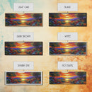 Tropical Sunset, Coastal Trees, Vibrant Horizon, Colorful Evening, Canvas Print, tropical paradise wall art, sunset lover gift