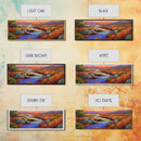 Autumn River Landscape, Colorful Nature Scene, Southwest Wall Art, Framed Canvas Print, Fall Living Room Decor, Warm Tones
