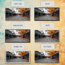Wild West Town, Autumn Trees, Empty Street, Color Pop, Framed Canvas Print, Rustic Wall Decor, Hallway Art, Americana Style