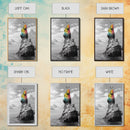 Rainbow Cliff, Soaring Bird, Ocean Rock Scene, Canvas Print, Nature Adventure Wall Art, Vibrant Seascape Decor, Coastal Living Accent