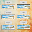 Natadola Beach, Fiji Watercolor Beach Print, Vacation Gift, Fiji Wall Art, Framed Canvas Print, Framed Beach Painting