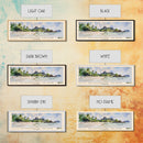 Silhouette Island, Seychelles Watercolor Print, Vacation Gift, Seychelles Wall Art, Beach Painting, Beach Decor, Large Wall Art, Wood Frame Art