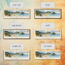 San Sebastian Spain Panoramic Travel Poster, Framed Canvas Print or Metal Wall Art, Travel Art, Home Decor, Panoramic Painting, Midcentury Art
