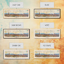 Turin Italy Panoramic Travel Poster, Framed Canvas Print or Metal Wall Art, Travel Art, Home Decor, Panoramic Painting, Midcentury Art