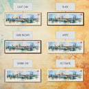 Vienna Austria Panoramic Travel Poster, Framed Canvas Print or Metal Wall Art, Travel Art, Home Decor, Panoramic Painting, Midcentury Art