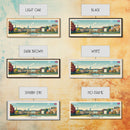Cambridge United Kingdom Travel Print Wall Art, Panoramic City Art, Travel Art, Wall Decor, Vacation Gift, Framed Canvas Print Or Metal Art