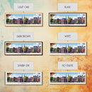 Eindhoven Netherlands Panoramic Travel Poster, Framed Canvas Print or Metal Wall Art, Travel Art, Home Decor, Panoramic Painting, Midcentury Art