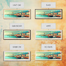 Livorno Italy Panoramic Travel Poster, Framed Canvas Print or Metal Wall Art, Travel Art, Home Decor, Panoramic Painting, Midcentury Art