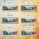 Mons Belgium Panoramic Travel Poster, Framed Canvas Print or Metal Wall Art, Travel Art, Home Decor, Panoramic Painting, Midcentury Art