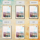 Palma Spain Travel Poster Framed Canvas Print, Watercolor Painting, Scenic Wall Art, Home Decor, Spanish Landscape, Minimalist Art