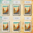 Berlin Germany Travel Poster Framed Canvas Print, Midcentury Modern Art, Pop Art Wall Decor, Home Decor, Vacation Gift, Living Room Art
