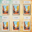Birmingham UK Travel Poster Framed Canvas Print, Midcentury Modern Art, Pop Art Wall Decor, Home Decor, Living Room Decoration