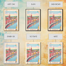 Cork Ireland Travel Poster Framed Canvas Print, Midcentury Modern Art, Pop Art Wall Decor, Home Decor, Vacation Gift, Living Room Art