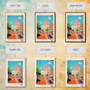 Duisburg Germany Travel Poster Framed Canvas Print, Midcentury Modern Art, Pop Art Wall Decor, Scenic Living Room Art, Bedroom Decor