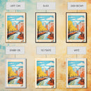 Oulu Finland Travel Poster Framed Canvas Print, Midcentury Modern Art, Pop Art Wall Decor, Scenic Wall Art, Living Room Decoration, Office Gift