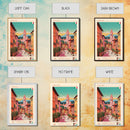 Verona Italy Travel Poster Framed Canvas Print, Midcentury Modern Art, Pop Art Wall Decor, Living Room Art, Home Decoration