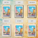 Zabrze Poland Travel Poster Framed Canvas Print, Midcentury Modern Art, Pop Art Wall Decor, Living Room Art, Home Decoration