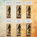 Egyptian Art Depiction of Osiris - Framed Canvas Print, Midcentury Modern Wall Art, Skinny Art, Tall Art, Living Room Decor