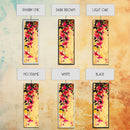 Skinny Art Tall Art Framed Canvas Print Bold Fuchsia Flowers In Dynamic Composition Over A Vibrant Yellow Background Ukiyo-e Japanese Style Art