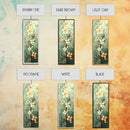 Japanese Style Art Featuring A Delicate Branch With Blooming Flowers, Skinny Art, Tall Art, Ukiyo-e Art, Framed Canvas Print, Wood Block Print