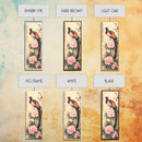 Majestic Pheasant Among Blossoms And Red Berries In Traditional Ukiyo-e Art Framed Canvas Print Japanese Style Skinny Art Tall Art