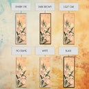 Delicate Lily Flowers Blooming In Japanese Style Ukiyo-e Art Framed Canvas Print Skinny Art Tall Art