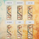 Tall Skinny Art Japanese Style Wood Block Print Vibrant Birds On Flowering Branches In Ukiyo-e Style For Framed Canvas Print
