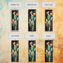 Blooming Cactus Canvas Print pink orange wall art southwest wall art agave painting boho art botanical prints