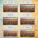 Vibrant Coastal Fence, beach decor, coastal landscape art, coastal wall art, nautical painting, extra wide art, framed canvas print