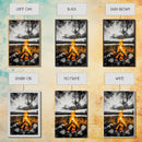 Campfire Painting, Moody Art, Rustic Wall Decor, Fire Pit Artwork, Black White Orange Art, Framed Canvas Print, Cabin Wall Art