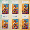 Colorful Snake, Mosaic Snake Painting, Desert Wall Art, Southwest Decor, Boho Art, Living Room Art, Canvas Print, Gift Idea