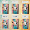 Southwest Wall Art, Skull Art, Rustic Decor, Boho Art, Framed Canvas Print, Western Aesthetic, Farmhouse Art, Above Couch Art, Gift Idea