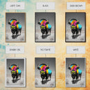 Colorful Bison Art, Southwest Wall Art, Rustic Decor, Boho Art, Buffalo Painting, Gift Idea, Canvas Print, Farmhouse Art