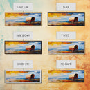 Country Wagon, coastal decor, rustic wall art, panoramic painting, barn landscape oil painting, boho art, Framed Canvas Print, gift idea