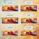 Vibrant Leather Glove Art, Canvas Print, Pink Orange Wall Art, Southwest Wall Art, Whimsical Art, Extra Wide Art, Rustic Decor