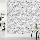 Fashionable Black and White Floral Wallpaper Tasteful