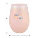 I Do It For Me Stemless Wine Glass in Purple | 20 Oz.